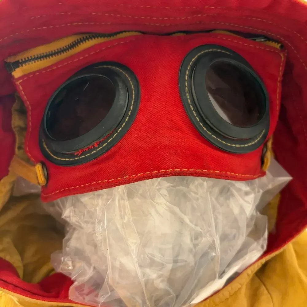 90s Vintage Julian Adventures Leather Goggle Hood Jacket Large Steampunk Aviator